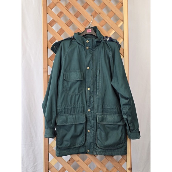 Eddie Bauer Other - Vintage Y2K Eddie Bauer Men's Jacket Coat Green Wool Lining Warm Size Small